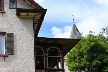 Wall Mural - historical rooftop city facades in bavaria south germany