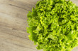 lettuce salad on a rustic background. Organic food. Top view. Macro. Copy space.