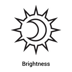 Wall Mural - Brightness icon vector sign and symbol isolated on white background, Brightness logo concept