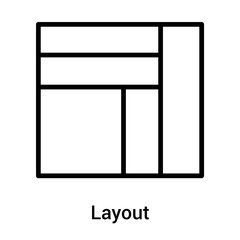 Poster - layout icon vector sign and symbol isolated on white background, layout logo concept
