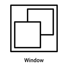 Poster - window icon vector sign and symbol isolated on white background, window logo concept