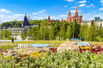Wall Mural - Zaryadye Park overlooking the Moscow Kremlin
