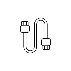 Poster - usb cable line. Element of computer parts for mobile concept and web apps illustration. Thin line icon for website design and development, app development. Premium icon