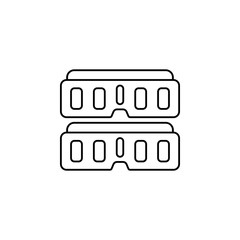 Poster - data server line. Element of computer parts for mobile concept and web apps illustration. Thin line icon for website design and development, app development. Premium icon
