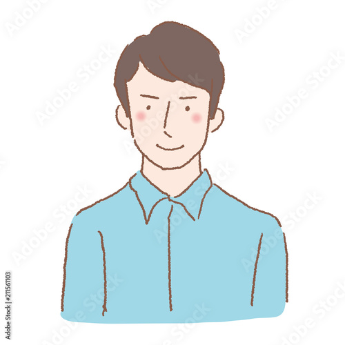 代 男性 人物 上半身 イラスト Stock Vector Adobe Stock