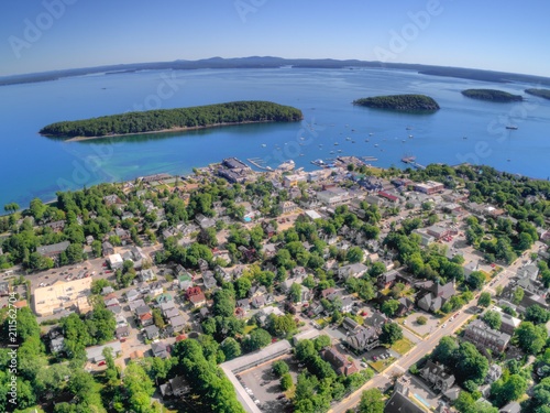 Fotografia, Obraz Bar Harbor is a Tourist Town on the Maine Coast by Acadia National Park