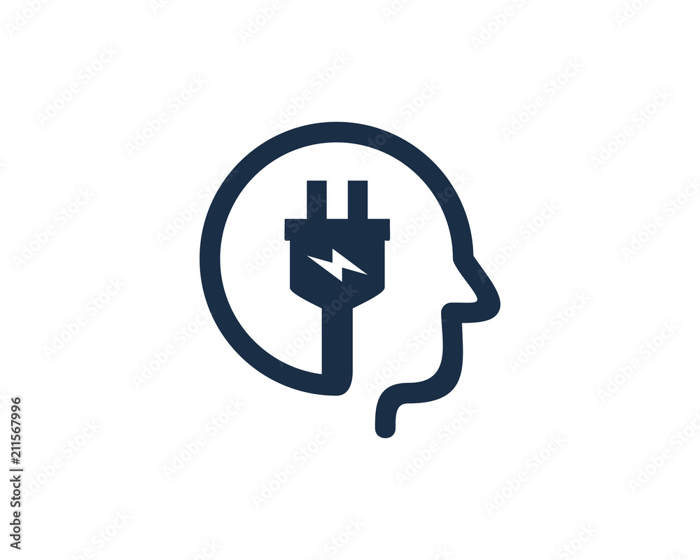 Electric Mind Logo Icon Design Element Stock Vector | Adobe Stock