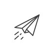 Paper plane fly outline icon. linear style sign for mobile concept and web design. Send message line vector icon. Symbol, logo illustration. Pixel perfect vector graphics