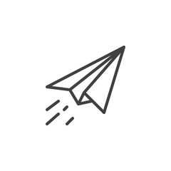 Sticker - Paper plane fly outline icon. linear style sign for mobile concept and web design. Send message line vector icon. Symbol, logo illustration. Pixel perfect vector graphics