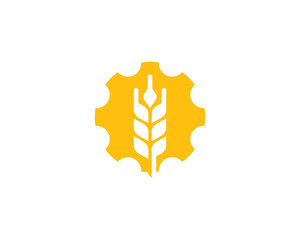 Wall Mural - Gear Wheat Logo Icon Design Element