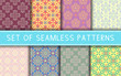 © Liudmyla - Seamless patterns. Collection of colored floral backgrounds