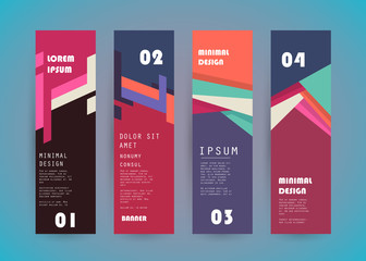 Wall Mural - Vector vertical banner design