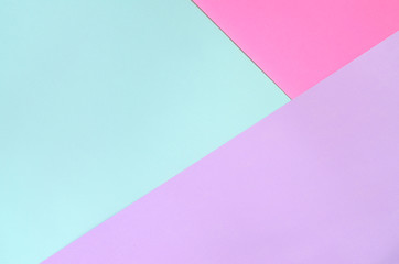 Texture background of fashion pastel colors. Pink, violet and blue geometric pattern papers. minimal abstract