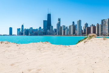 Wall Mural - Chicago Skyline at North Beach