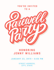 Wall Mural - Farewell party invitation.