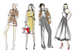© Dzmitry Sukhavarau - Stylish fashion models. Pretty young girls. Fashion girls Sketch