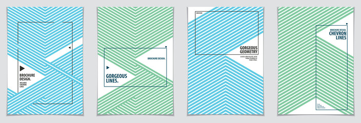 Poster - Minimalistic cover brochure designs. Vector geometric patterns abstract backgrounds set. Layouts for Covers, Placards, Posters, Flyers and Banner Designs. A4 print format.
