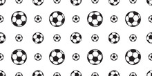 Soccer Ball Seamless Pattern Football Vector Tile Background Scarf Isolated Sport Repeat Wallpaper