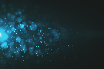 Poster - abstract turquoise bubbles