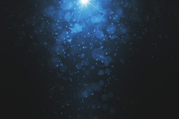 Poster - abstract blue bubbles