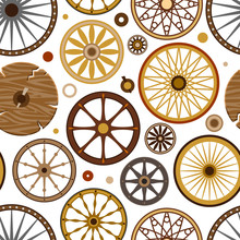 Carriage Vector Vintage Transport Old Wheels And Antique Transportation Illustration Set Of Royal Coach And Chariot Or Wagon For Traveling Seamless Pattern Background