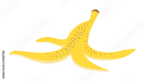 Cuadros en Lienzo Vector illustration of a banana peel