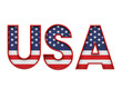© ink drop - USA stars and stripes flag font word. 3D Rendering