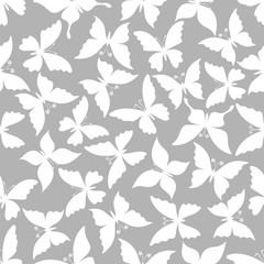 Poster - Butterflies seamless patterns