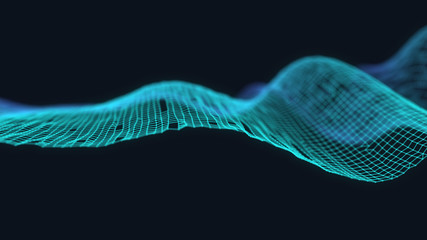 Poster - Abstract 3d technology futuristic geometrical and science neon background. Plexus digital wallpaper. Business concept. Medical structure and artificial intelligence. Rendering computer virtual reality