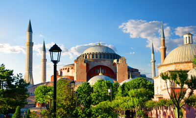 Poster - Hagia Sophia at sunny day