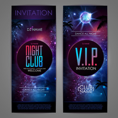 Wall Mural - disco ball background. disco party poster on open space background. night club