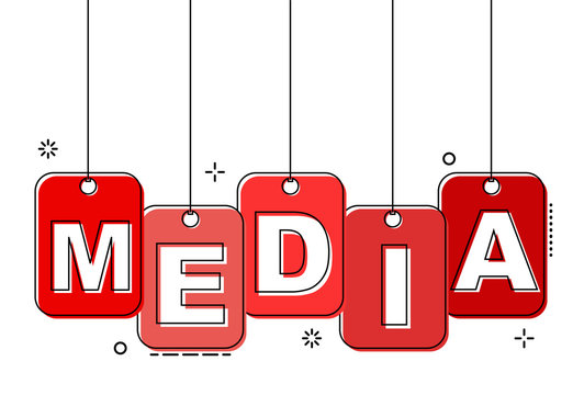 red flat line tag media