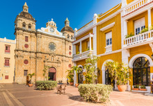 A Typical View Of Cartagena Colombia.