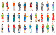 © lembergvector - Isometric different people set isolated vector illustration.
