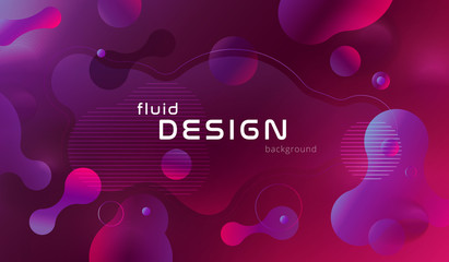 Canvas Print - colorful geometric background pattern. fluid shapes composition with trendy gradients. eps10 vector.