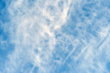 white clouds on blue sky, background texture