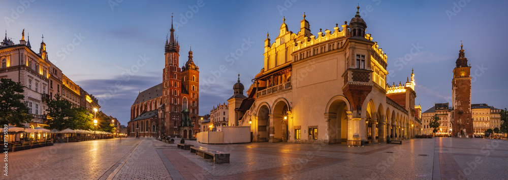 Obraz Krakow Market Square, Poland - panorama fototapeta, plakat