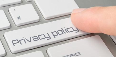 Wall Mural - a keyboard with a labeled button - privacy policy