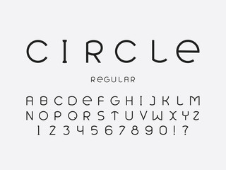 Wall Mural - Circle regular font. Vector alphabet