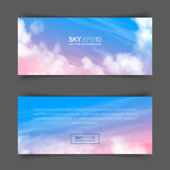 Wall Mural - realistic pink-blue sky