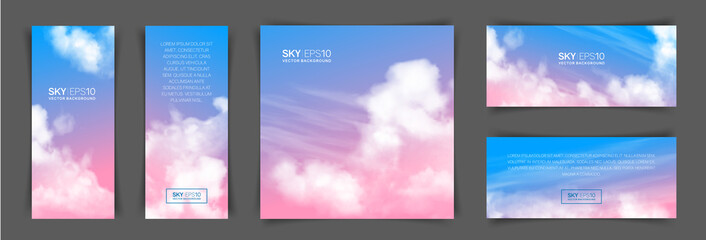 realistic pink-blue sky