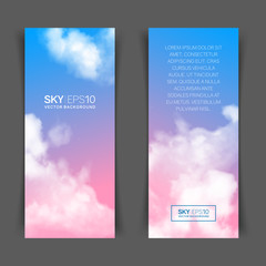 Wall Mural - realistic pink-blue sky