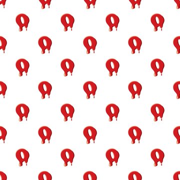 O letter isolated on white background. Red bloody O letter vector illustration