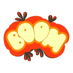 Poster - Boom explosion sound effect icon. Cartoon illustration of boom explosion sound effect vector icon for web design