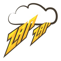Poster - Zap-zap sound effect icon. Cartoon illustration of zap-zap sound effect vector icon for web design