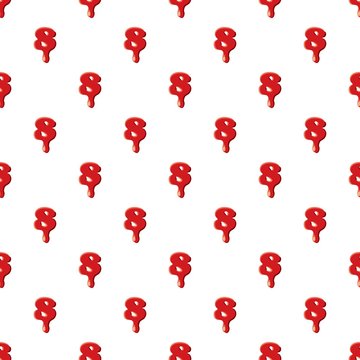 Eight number isolated on white background. Red bloody eight number vector illustration