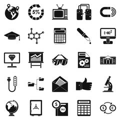 Poster - Startup icons set. Simple set of 25 startup icons for web isolated on white background