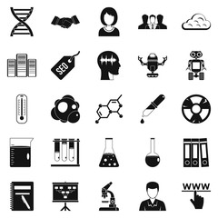 Poster - SEO analytics icons set. Simple set of 25 SEO analytics icons for web isolated on white background