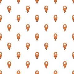 Poster - Map location marker pattern seamless repeat in cartoon style vector illustration