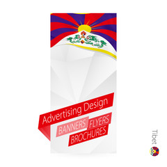 Wall Mural - Vector abstract banner template for Tibet.